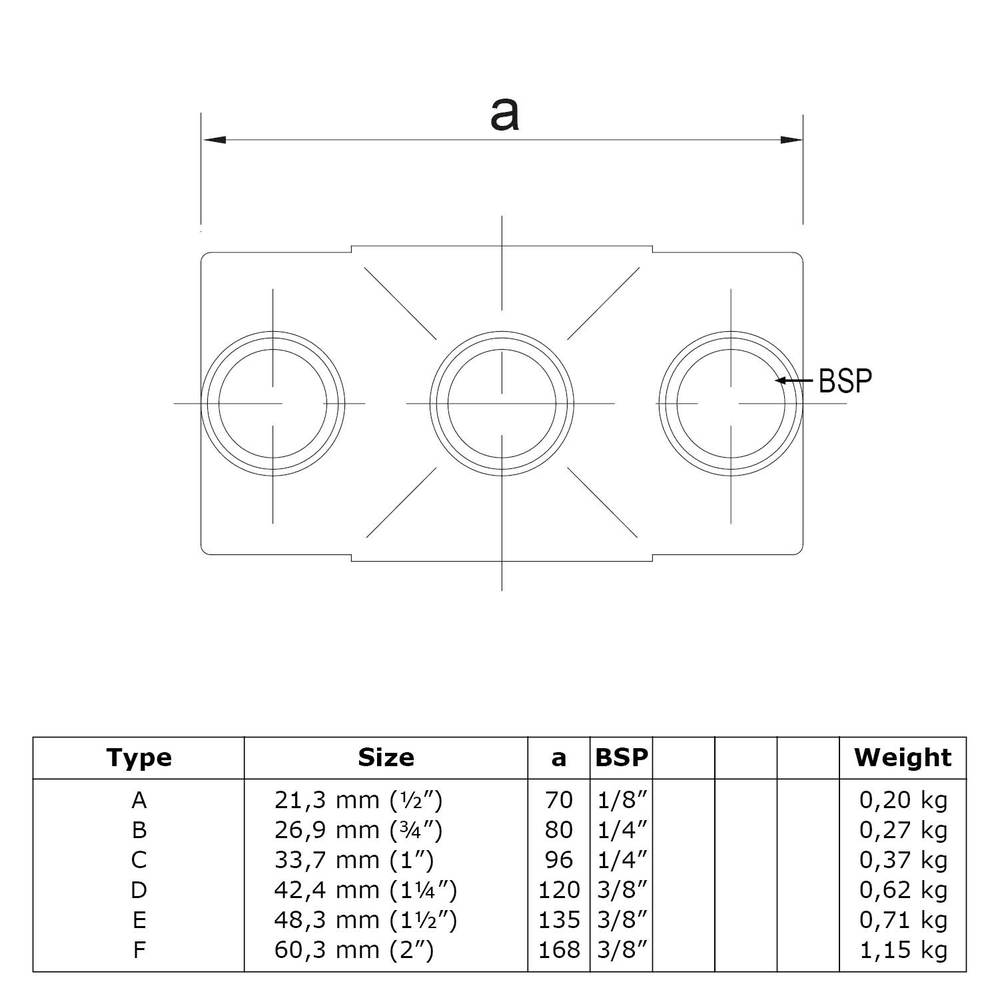 Buiskoppeling Kruisstuk In 1 Vlak E 48 3 Mm